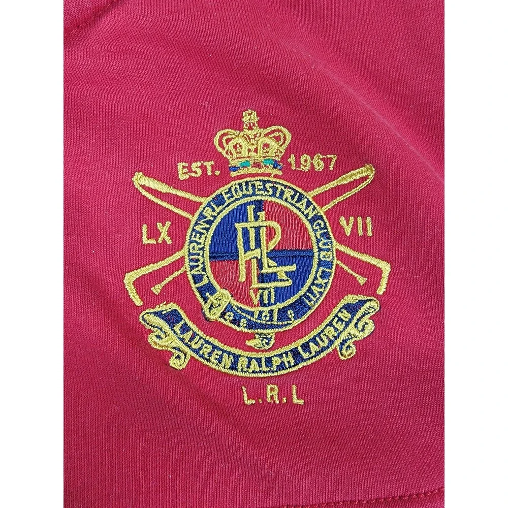 LRL Lauren Ralph‎ Lauren Petite L Track Jacket Full Zip Equestrian Embroidered
